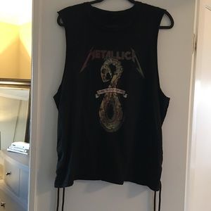 Topshop Metallic T-shirt tank